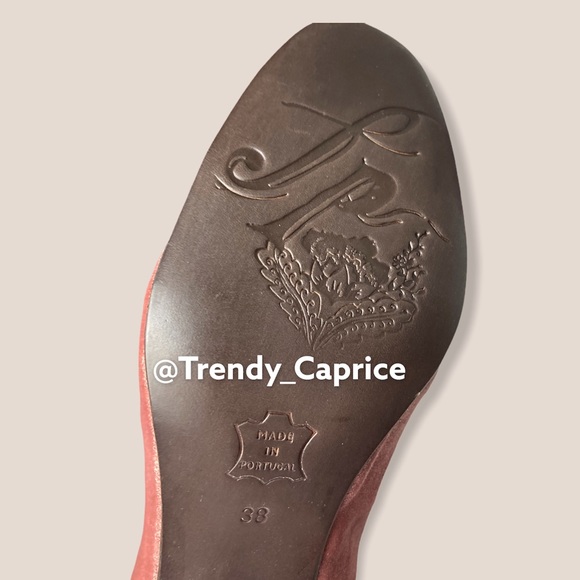 💖SALE💖Free People Dusty Rose Heeled Velvet Boots - Picture 7 of 8